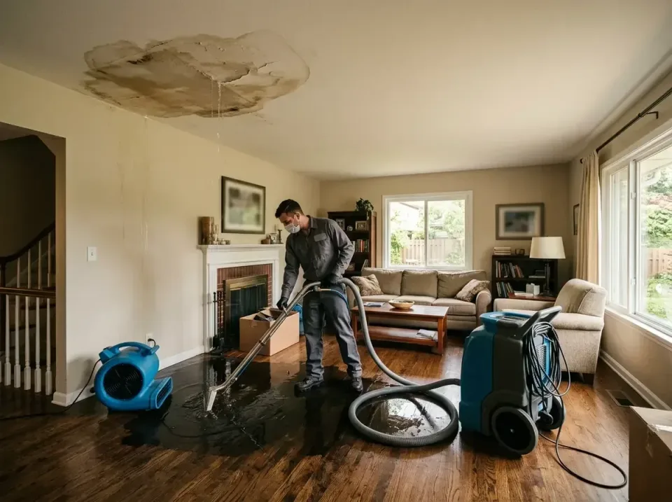 attic-pipe-burst-ceiling-drip-008 — frequently asked questions, Water Damage Restoration & Carpet Care in Elgin, IL